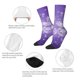 thumbnail image 4 of Balery Snowfall Sky White Purple Calcetas Largas con Estampado para Hombre y Mujer – Suaves y Transpirables, Talla Única (US 5-11), 4 of 6