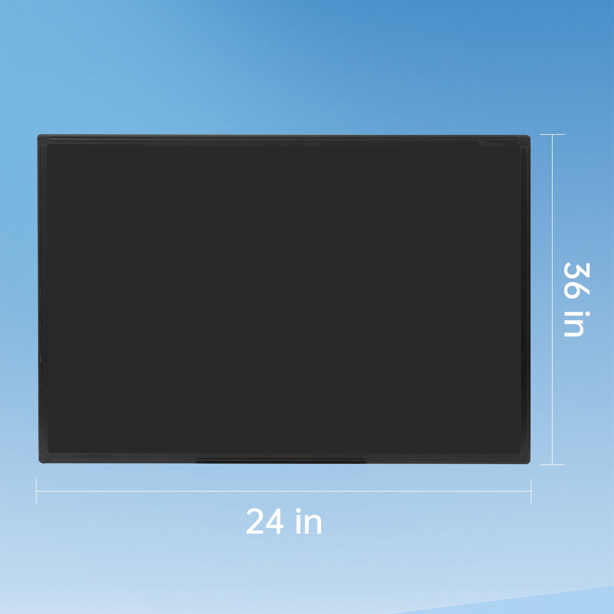 Deli Magnetic Blackboard Dry Erase Board, 36" x 24" Wall Mounted Black Board with Aluminium Frame for School and Home