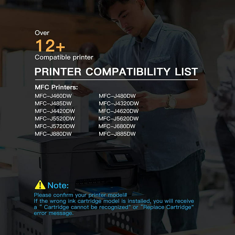 LC223XL Replacement Ink Cartridges, Compatible for Brother MFC-J4420DW  J4620DW J4625DW J5320DW J5620DW J5625DW J5720DW J480DW J680DW J880DW  Printers