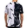 thumbnail image 7 of Summer Shirts for Men Halloween Pumpkin Bat Print Short Sleeve Crew Neck Shirts Pull on Causal Loose T Shirts, 2XL, 7 of 7