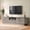 Gray, variant on NIUEJOI Fluted TV Stand for TVs up to 95", 86.6" Modern Media Console with Sliding Doors & Open Shelf for Living Room, White