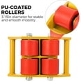 thumbnail image 4 of Industrial Machinery Dolly, 6 Ton / 13200 lbs Machinery Skate, Heavy Duty Carbon Steel Machinery Moving Skate with 360° Rotation Anti-Skid Cover and 4 PU Wheels, for Workshops, Warehouses, 4 of 8