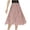 Pink, variant on ZQUUVOU Women Tulle Casual Summer Skirt Swing Solid Collor Elastic Waist Flax A-Line Ankle Skirt Black