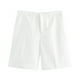 thumbnail image 2 of HH TRAF Pantalones cortos de cintura alta con cremallera para mujer, nuevos y versátiles, a la moda, elegantes y casuales, para la calle, 2 of 4