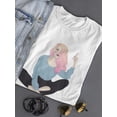 thumbnail image 3 of Smartprints Womens Graphic Tee White - Beautiful Young Fashion Lady 100% Cotton Regular Fit, 3 of 4