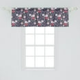 thumbnail image 2 of Ambesonne Floral Window Valance, Vintage Style Flower Bouquet, 42" x 18", Dark Indigo and Multicolor, 2 of 3