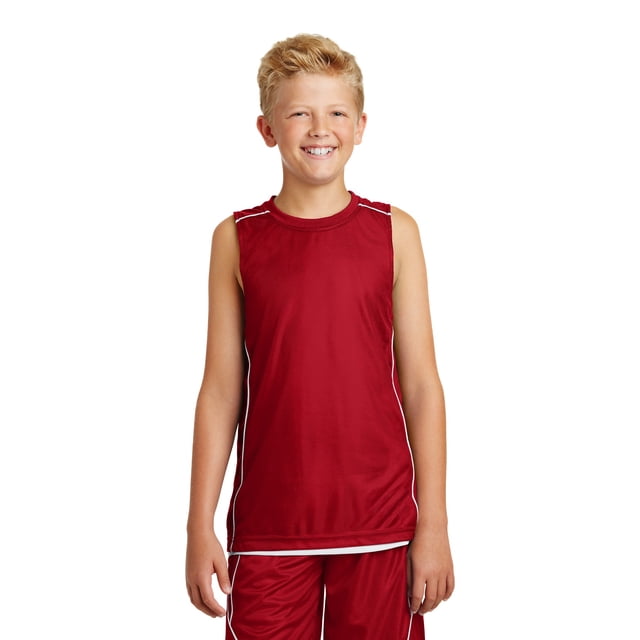 Camiseta sin mangas reversible de malla PosiCharge® para jóvenes de Sport-Tek®. YT555 deporte-tek YT555