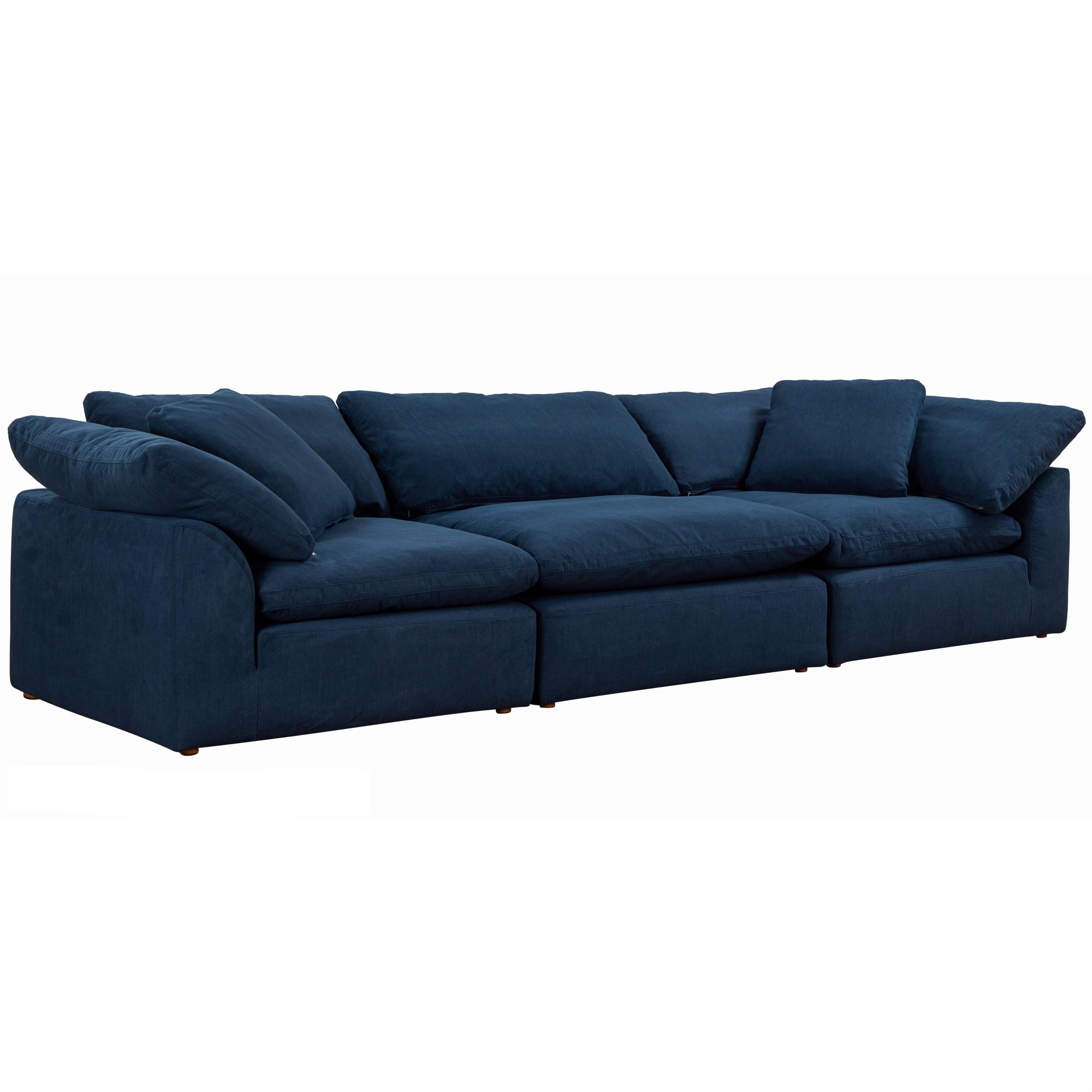 Blue velvet sale cloud couch
