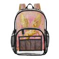 thumbnail image 3 of Iauyy Clear Backpack Heavy Duty PVC Transparent Backpack for College Workplace, Golden Flying Horse Pattern, 3 of 8