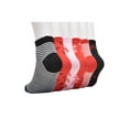 thumbnail image 5 of Wonder Nation Girls Stripe and Bow Quarter Crews Socks, 6-pack, Size Large (Shoe Size 3-9), 5 of 6
