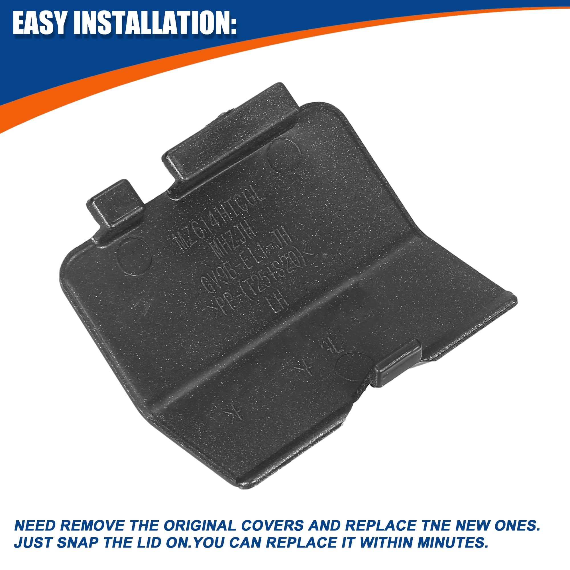 Unique Bargains Rear Car Bumper Tow Hook Cover for Mazda 6 2013-2018 Black