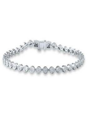 1 cttw Diamond Bracelet, 14kt White Gold