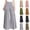 #03 Gray, variant on Womens Front Pleated Skirt Wide Leg Palazzo Pants High Waist Smooth Drapey Plus Size Pants Flowy Loose Fit Office Work Casual Pants , #03 Black, 3XL