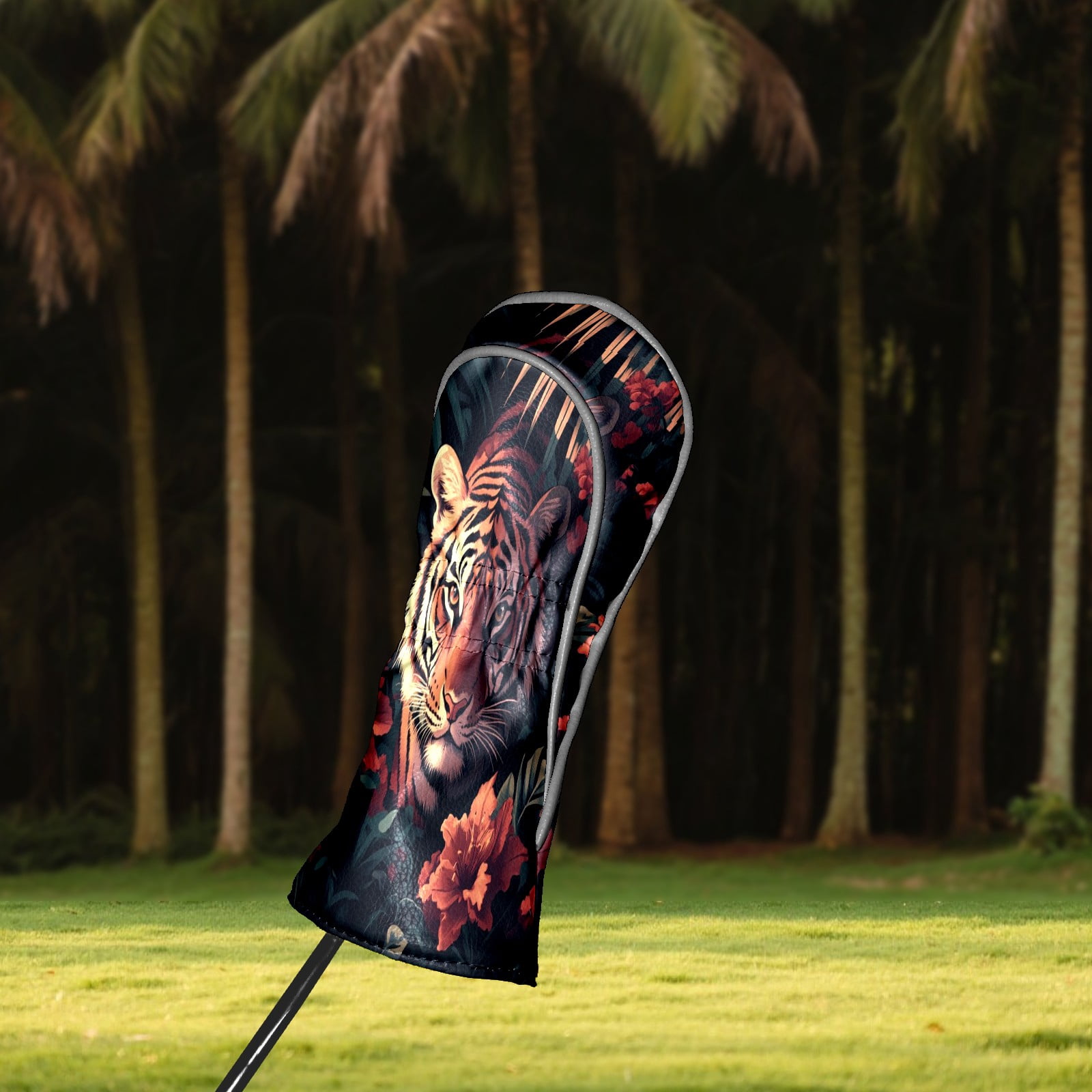 Golf Club Covers PU Leather Waterproof Head Covers for Fairway Woods Hybrids Animal Unisex Fits Most Brands