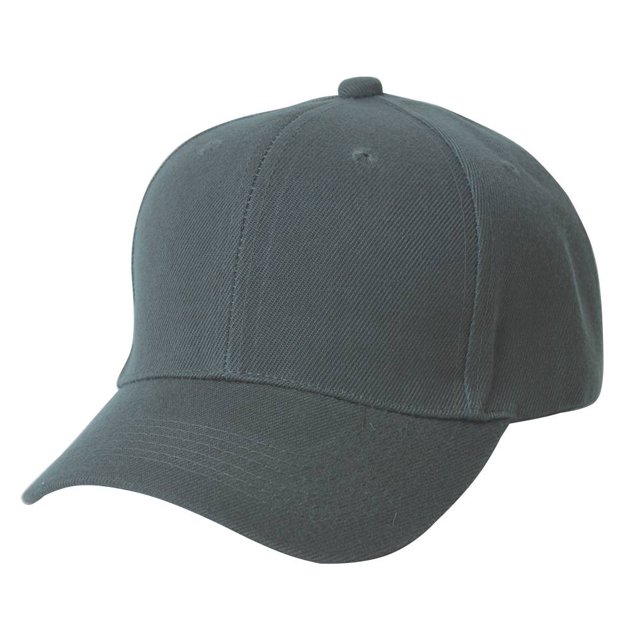 Curve Bill Adjustable Baseball Cap, Charcoal