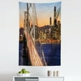 thumbnail image 1 of America Tapestry, Famous Landmark San Francisco Bay Bridge Modern Skyline at Dusk Sightseeing Photo, Fabric Wall Hanging Decor for Bedroom Living Room Dorm, 5 Sizes, Multicolor, by Ambesonne, 1 of 1