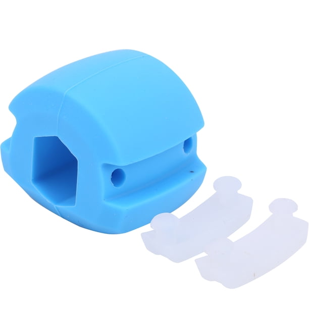 Ejercitador de mandíbula y cara, pelota de fitness para mentón, ejercitador de línea de mandíbula, pelota de fitness, entrenador azul