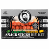 The Bearded Butchers Jalapeño Cheddar Snack Sticks DIY Kit for up to 25 lbs of Meat, Includes Jalapeño Flakes & Powder, Cheddar Cheese, Seasoning, Collagen Casings & Curing Salt
