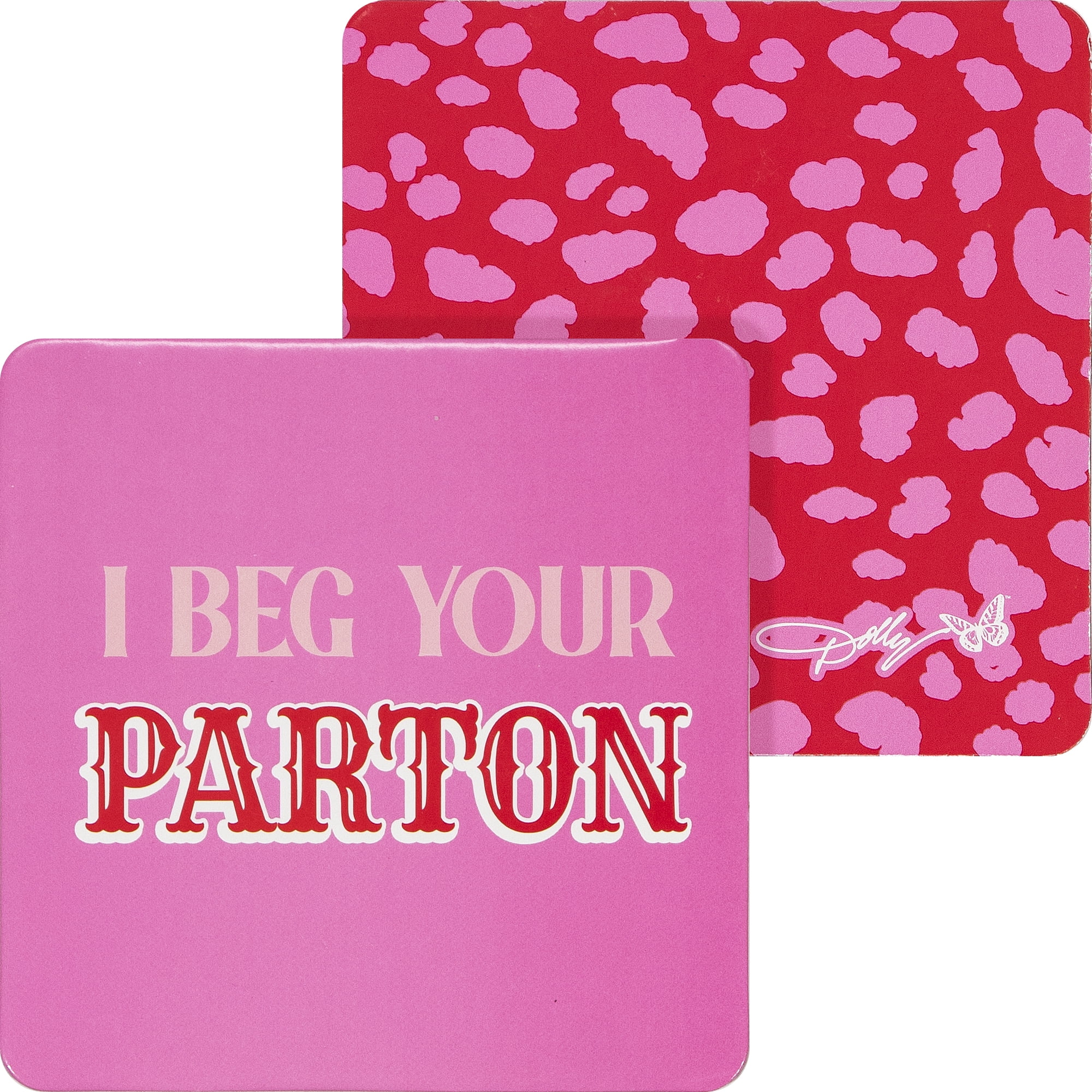 (2 pack) Dolly Parton Double Sided Multi-Color Coasters, 8 Count