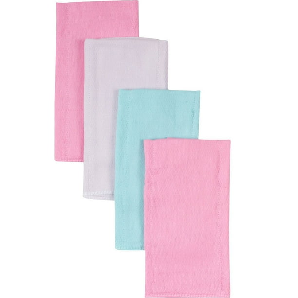 Gerber Diaper Burp Cloths, 4pk Girl Solids