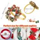 thumbnail image 2 of Juego de 8 servilleteros navideños plateados con forma de copo de nieve for mesas de comedor: decoración rústica for bodas, Navidad, Acción de Gracias y cenas festivas., 2 of 7