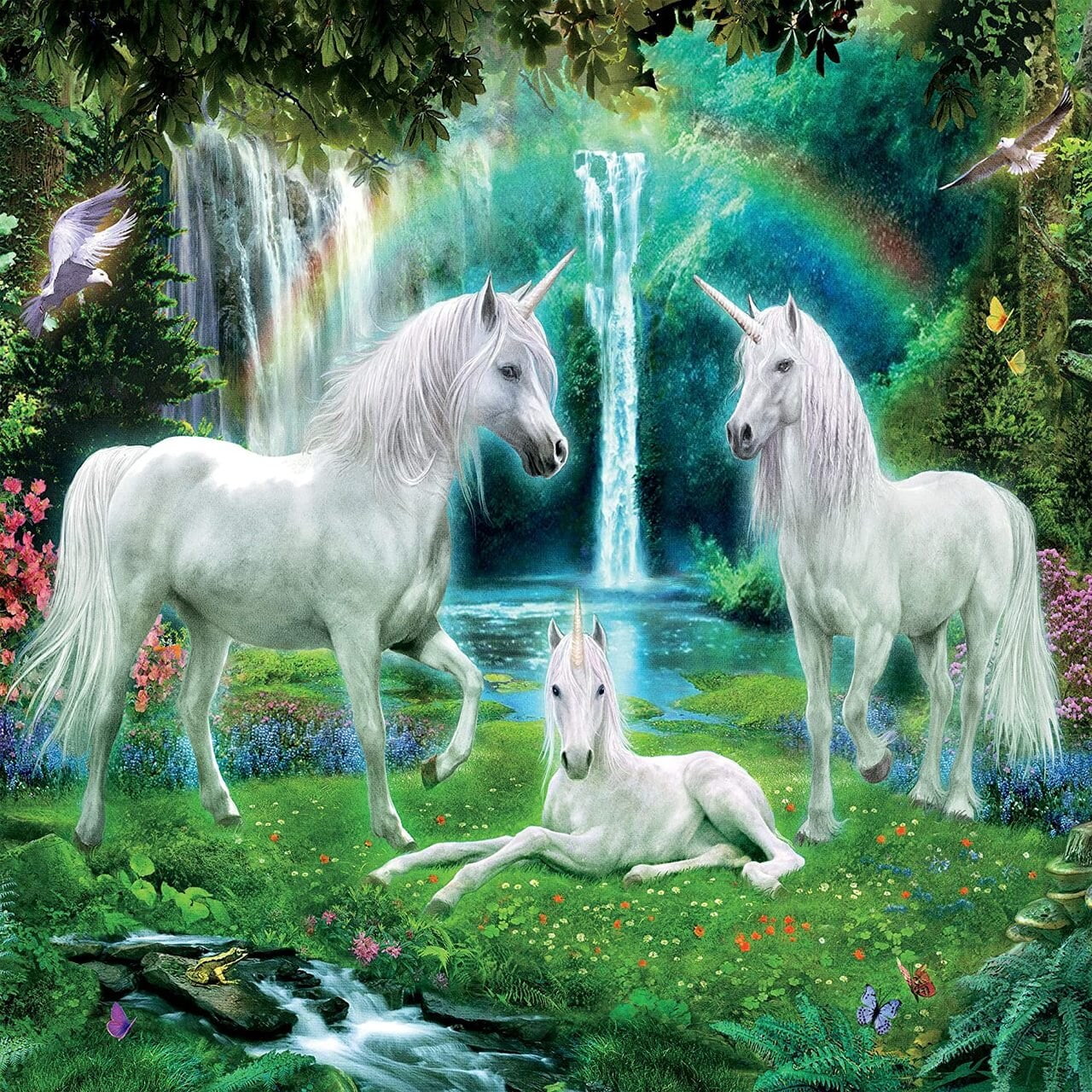 Unicorns Glitter Rainbow Unicorn Family Jigsaw Puzzle 100 Pieces Walmart Com Walmart Com