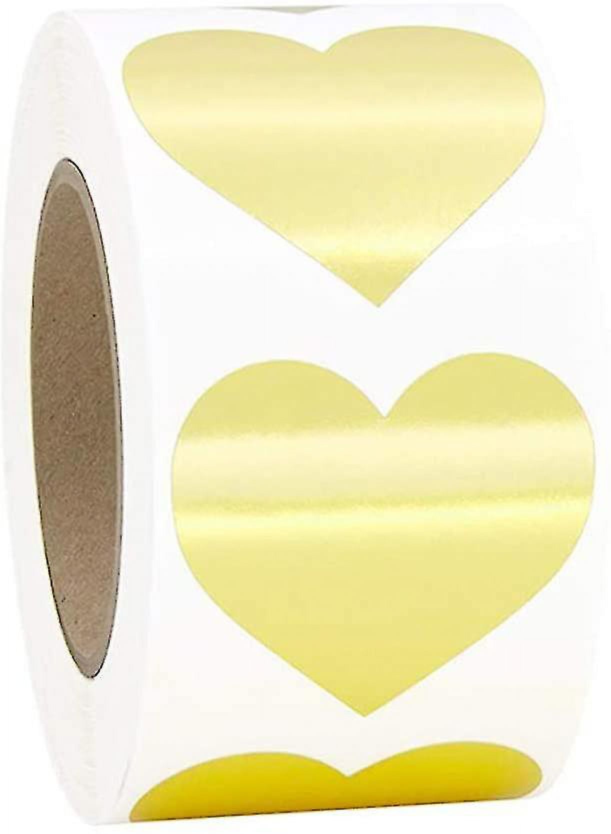1000 Pieces Gold Heart Stickers For Decorative Stickers Self-adhesive 25 Mm Heart Sticky Lables For Crafts Gift Bag Envelop Present Boxs Scrapbooking