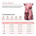 thumbnail image 3 of Vsdgher Illets Roses Délicats pour Filles Chemises de Nuit Manches Courtes à Volants Robe de Nuit Pyjama pour Fête Pyjama-Moyen, 3 of 6