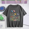 thumbnail image 2 of Pxxlle Graphic Tees for Women Short Sleeve Summer Casual T Shirts Loose Fitted Round Neck Tshirt Fashion Going Out Tops (Gray XXL), 2 of 5