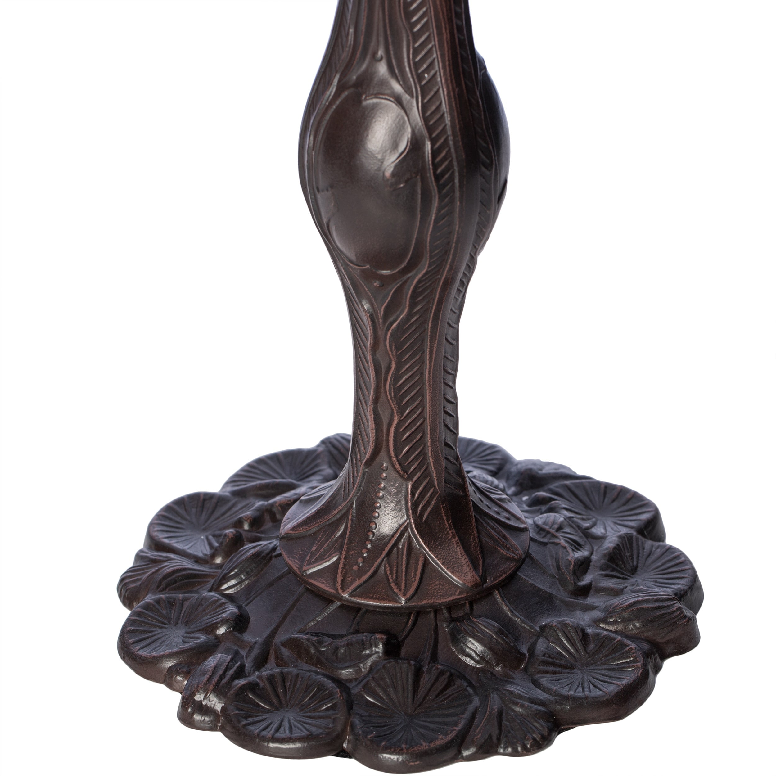 Tiffany-style Pearl White Baroque Table Lamp
