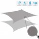 thumbnail image 3 of Sunshades Depot 10' x 13' Sólido Gris Claro Parasol Vela Rectángulo Permeable Toldo Personalizar Estándar Comercial, 3 of 5