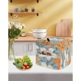 thumbnail image 5 of Lily Flower Stand Mixer Dust Cover with Storage Pocket & Handles,White Orange Blooms Floral Watercolor Blue Fits All Tilt Head & Bowl Lift Kitchen Appliance Cover Organizer Bag Accessories,6-8 Quart, 5 of 6