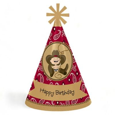 Western Cone Happy Birthday Party Hats 