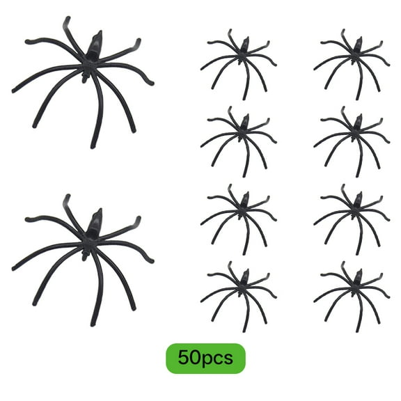 BESTSKY 50Pcs Fake Bugs,Spiders with Thin Legs Halloween Toys,Surprise Easter Prank Insects and Halloween Toys