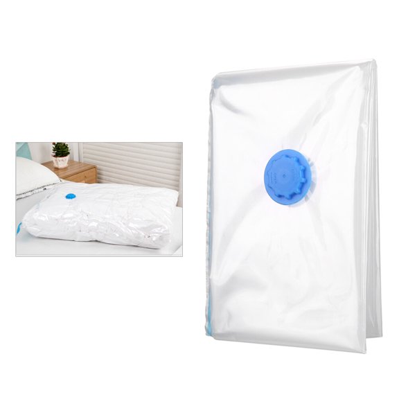 WHAMVOX Vacuum Storage Bags for Clothes - Space-Saving Compression Organizer Set with Various Sizes, White, Ideal for Home Storage