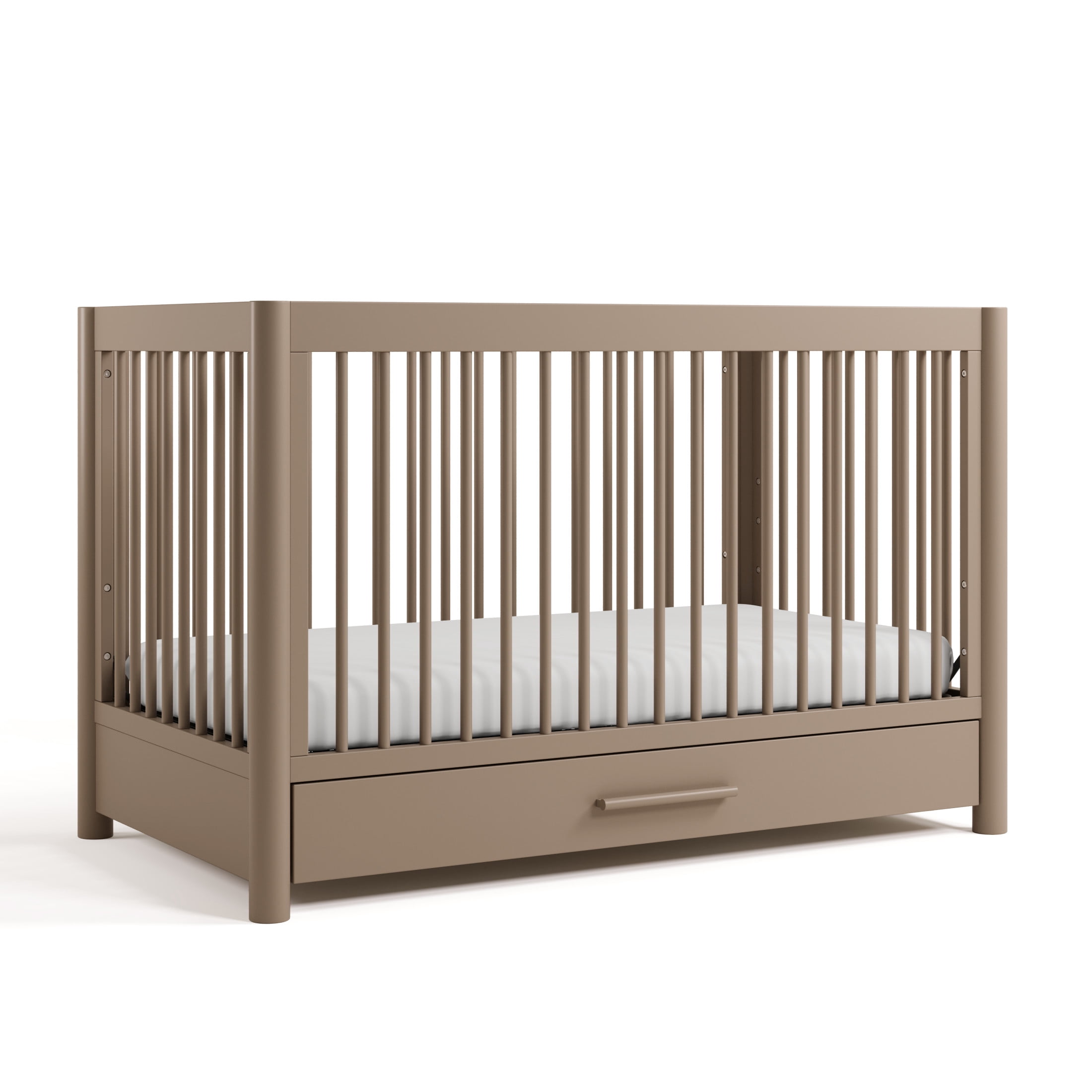 Art of Nursery by Storkcraft Malta 5-in-1 Convertible Crib with Drawer and Toddler Guardrail - Taupe