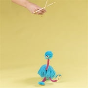 Ostrich Marionettes String Puppets,Bird Puppet with Strings Walking Puppet On Strings Stuffed Plush Parent-Child Interactive Puppets Educational Toys Dolls forAge 3 and Up Blue