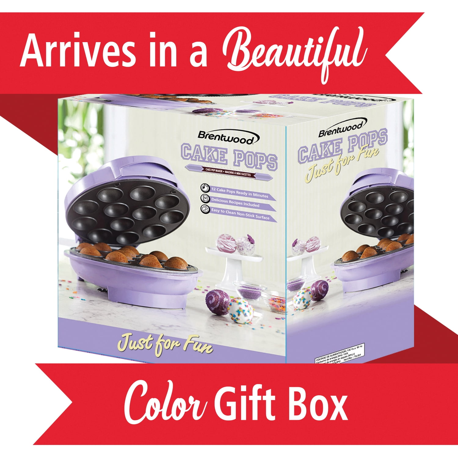 Brentwood Just For Fun Nonstick Electric Cake Pop Maker, TS-254PT