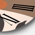 thumbnail image 3 of Designart 'Moon & Sun Shapes In Retro Terracotta Tones Iii' Modern Wall Clock, 3 of 5