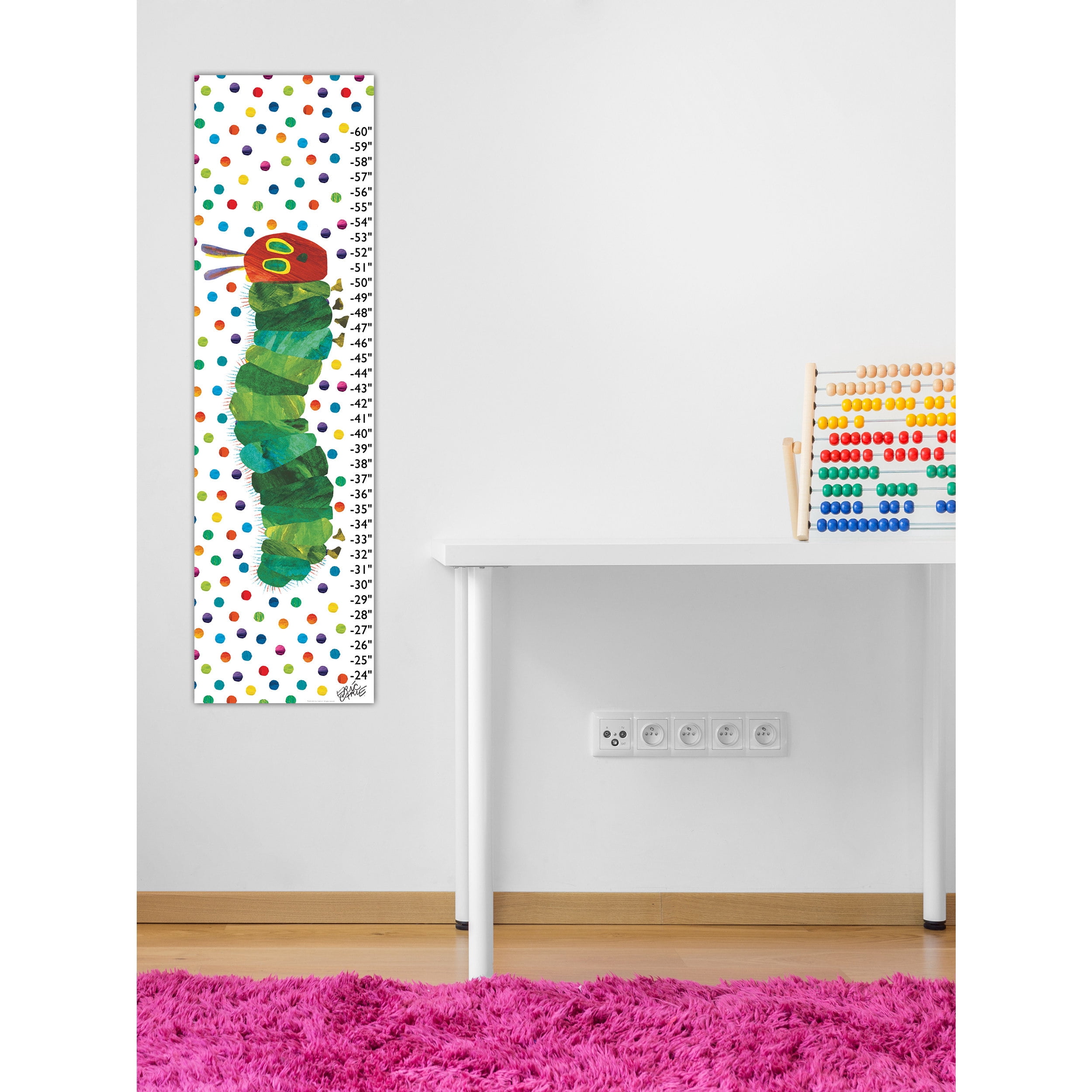 Eric Carle Caterpillar Dots Canvas Growth Chart