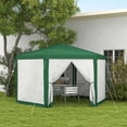 thumbnail image 3 of GVN Backyard Garden Canopy, Camping Canopy Screen Tent,13' x 11' Outdoor Party Tent w/ Protective Mesh Sidewalls, Ropes & Stakes, Green, 3 of 10