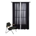 thumbnail image 5 of Cortinas transparentes suaves con bolsillo para barra que debilitan la luz solar Oso de Fresa Juego de 2 paneles 52 pulgadas de ancho x 84 pulgadas de largo Negro, 5 of 5