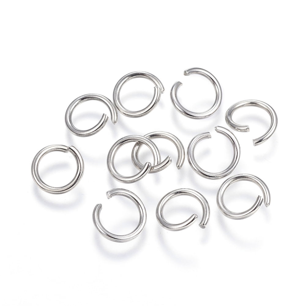 Tarnish Resistant 304 Stainless Steel Jump Rings Open Jump Rings Stainless Steel color 10x1.4mm Inner Diameter: 7mm