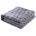 thumbnail image 2 of Pet Blanket Coral Fleece Flannel Blanket for Dogs and Cats ， Soft Cute Dot Pattern Pet Blanket Flannel Throw,Grey,S, 2 of 9