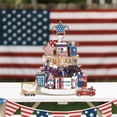 thumbnail image 2 of Home decoration, Patriotic decorations, Tiered Tray decor, Vintage Farmhouse decor, Rustic decorations for Home, 4Th of July decor, Star Garland decorations, Farmhouse Home decor,, 2 of 6