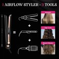thumbnail image 3 of CNV Multi-Function Airflow Hair Styler, Titanium Straightening & Curling Iron with Cooling Vents, 5 Temperature Levels & Dual Voltage (Black & Blush Gold), 3 of 7
