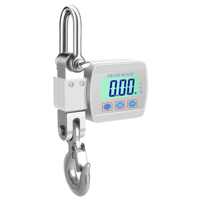 Balance Numérique LCD 0.05-500kg Portable Industrielle Électronique Robuste avec Crochet et Fonction de Changement d'Unité Blanc