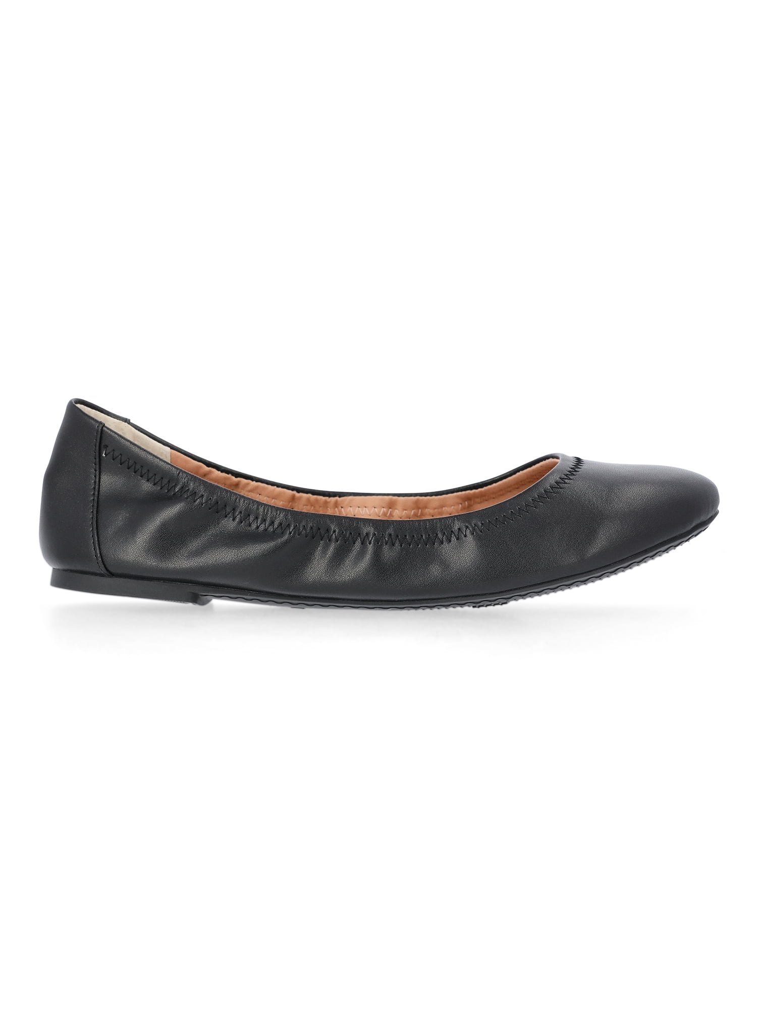 Time and Tru Women's Scrunch Ballet Flats, Wide Width Available