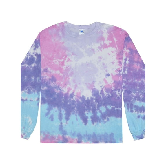 Colortone Tie-Dye Long Sleeve Shirts Juniors Sizes XS to L
