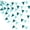 Dark Teal Green, variant on 32Ft Italian Summer Wavy Floral Pennant Banner, Fabric Triangle Flag Garland for Summer Birthday Baby Shower Party Decor